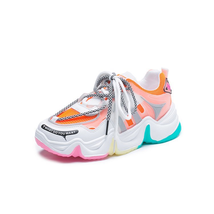 Rainbow platform casual sneakers
