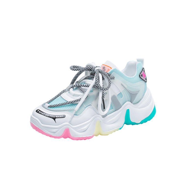 Rainbow platform casual sneakers