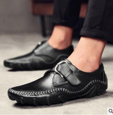 Leather Men's Casual Shoes England Handmade Driving Leather
