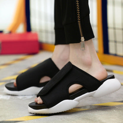 Thick-soled Men's Slip-on Slippers Breathable Thick-soled Increased Beach Slippers