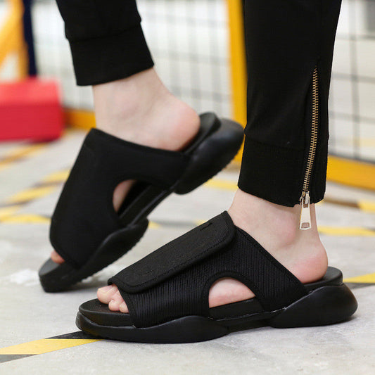 Thick-soled Men's Slip-on Slippers Breathable Thick-soled Increased Beach Slippers