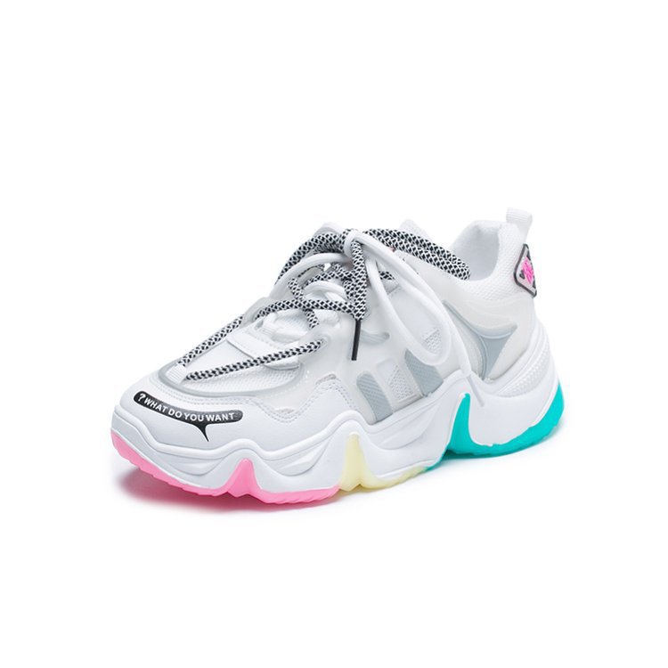 Rainbow platform casual sneakers