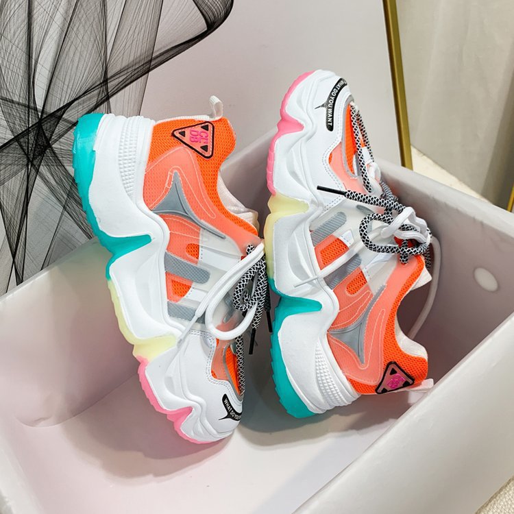 Rainbow platform casual sneakers