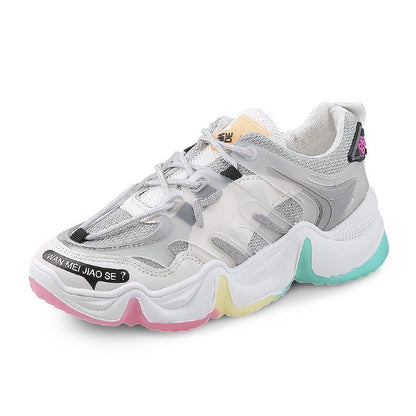 Rainbow platform casual sneakers