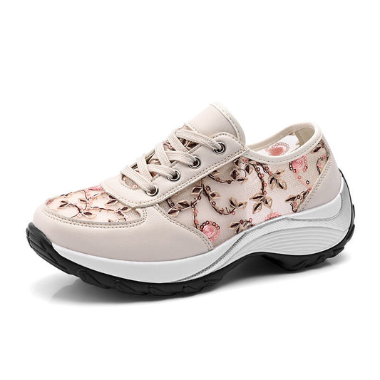 New Korean Style Embroidered Shoes Women's Breathable Sneakers