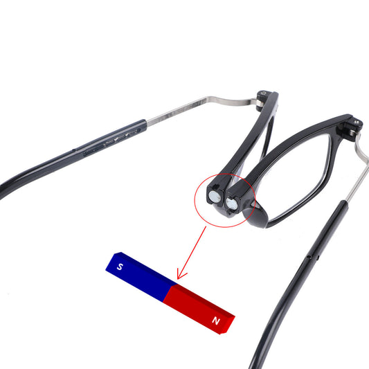 Anti-lost Silicone Magnet Hanging Neck Foldable Presbyopic Glasses